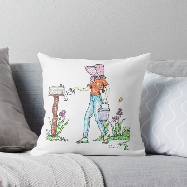 Item preview, A Country Girl's Trip to the Mail Box with Irises  designed and sold by judy snyder.