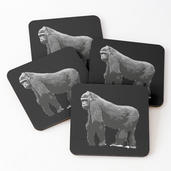 Item preview, Gorilla Silver Back Animals Art Paint Draw Design designed and sold by BK-Fishing.