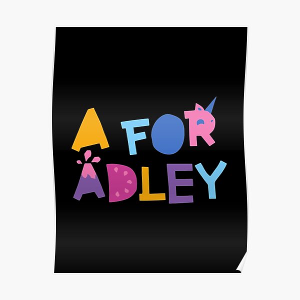 "A for adley " Poster for Sale by MHWdesign Redbubble