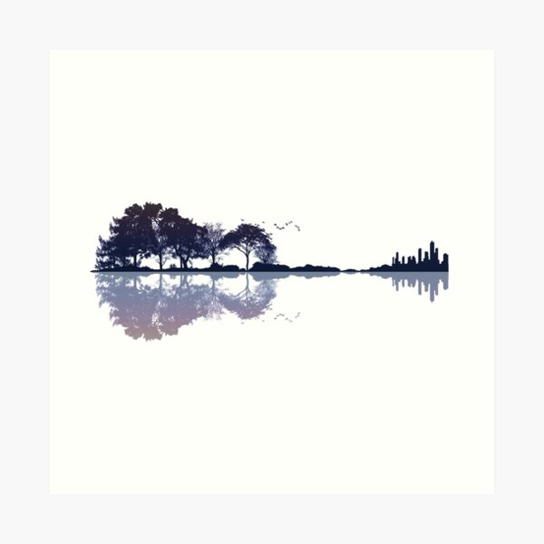 Nature Guitar Art Print