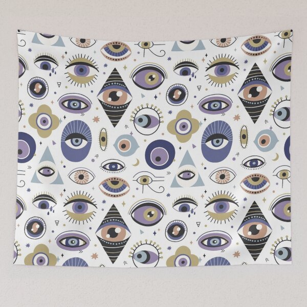 Item preview, Mediterranean Greek Blue Evil Eye Protection Amulet Pattern - Evil Eye Amulets designed and sold by antevasinart.