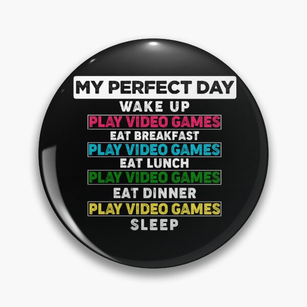 Item preview, My Perfect Day Video Games, Funny Cool Gamer Gift designed and sold by Hussain Shirts.
