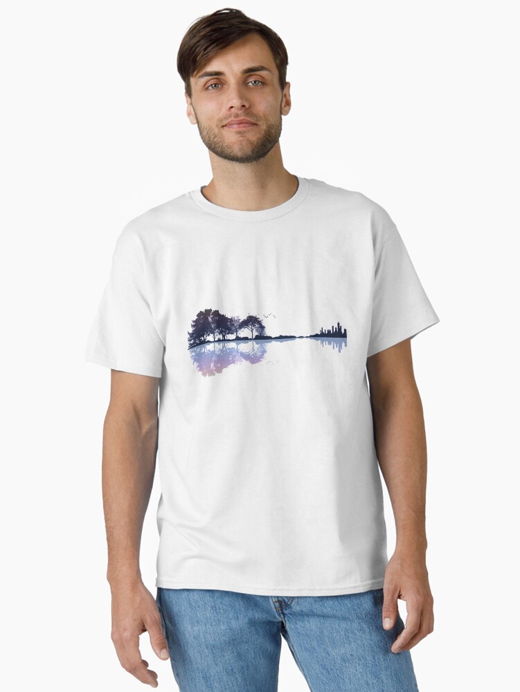 Thumbnail 2 of 7, Classic T-Shirt, Nature Guitar designed and sold by maryedenoa.