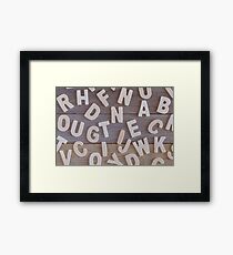 Alphabet Framed Print