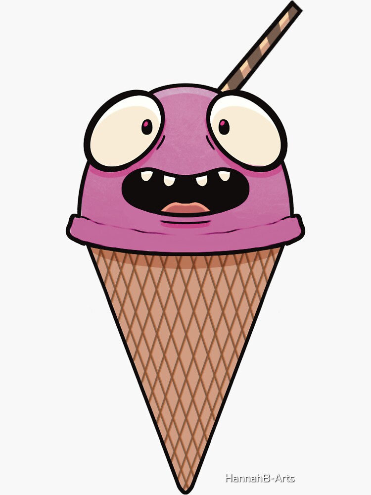 "Funny Ice Cream Guy" Sticker for Sale by HannahBArts Redbubble