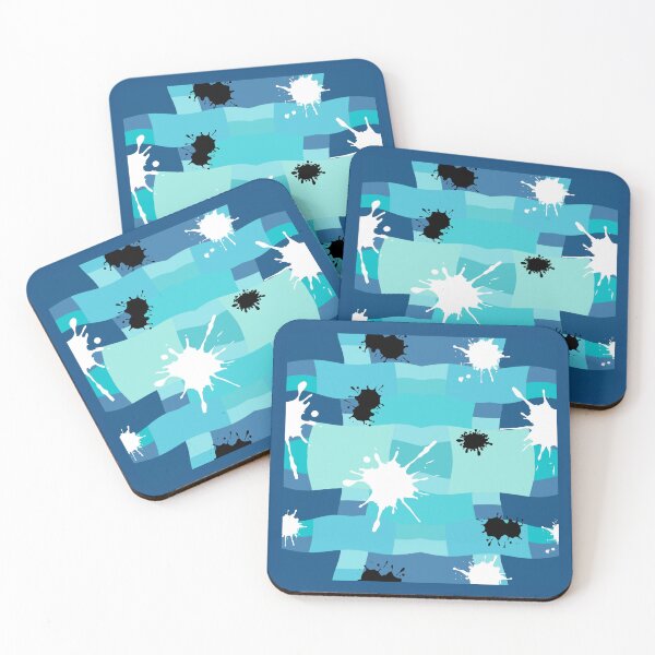 Item preview, Ink Blotches on Blue Pattern designed and sold by MotionEssence.