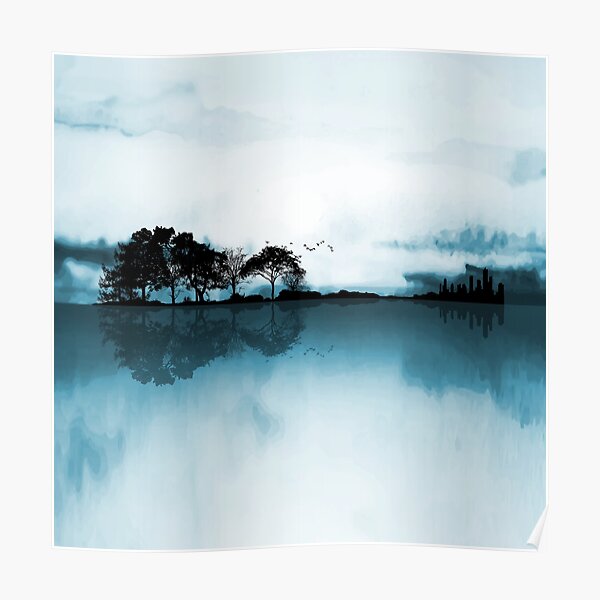 Nature Guitar Blues Poster