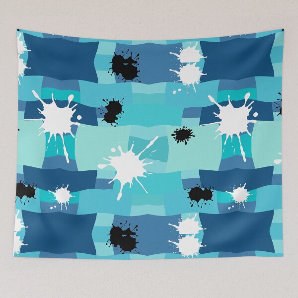 Item preview, Ink Blotches on Blue Pattern designed and sold by MotionEssence.