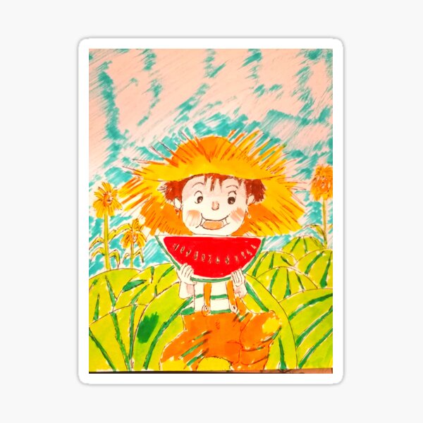 "Melon boy" Sticker for Sale by roxmanolache Redbubble
