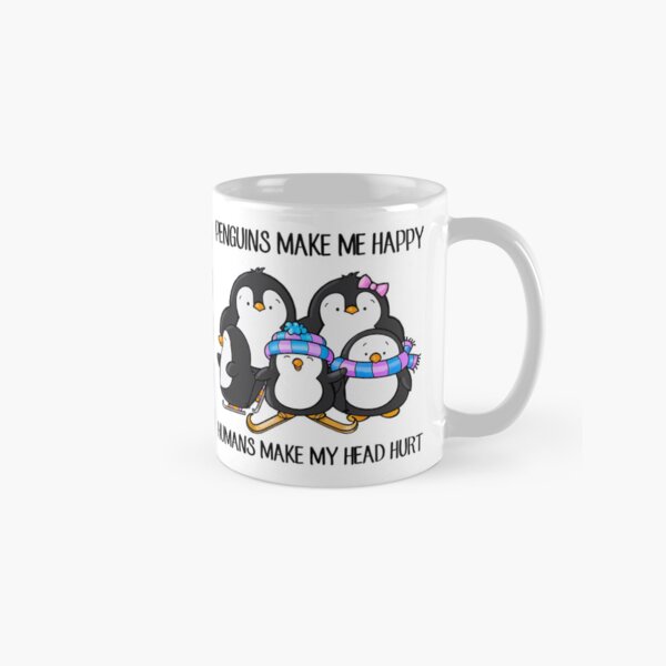 Item preview, Penguins Make Me Happy Humans Make My Head Hurt, Funny Pinguins designed and sold by printify.
