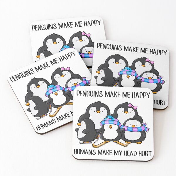 Item preview, Penguins Make Me Happy Humans Make My Head Hurt, Funny Pinguins designed and sold by printify.