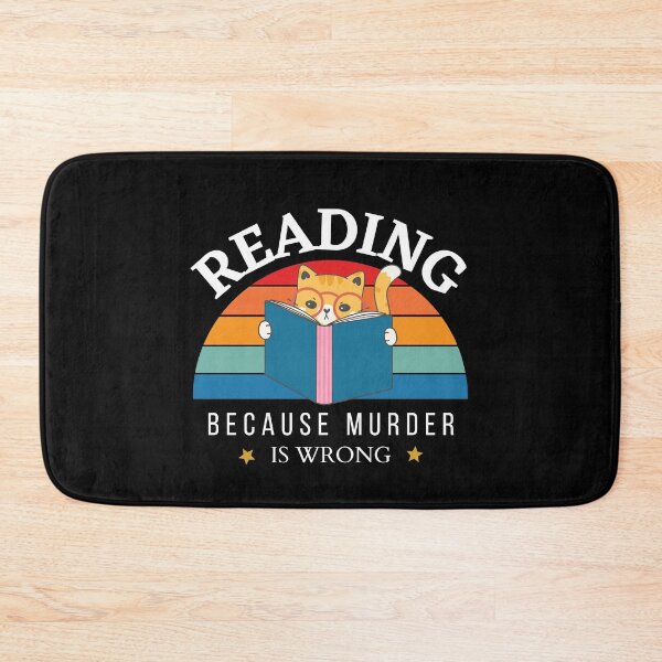 Item preview, Reading Because Murder is Wrong - Antisocial Book Lover designed and sold by ThreadlyAndCo.