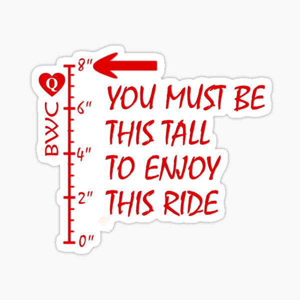 "Requirements to Ride" Sticker for Sale by BleachedCo Redbubble