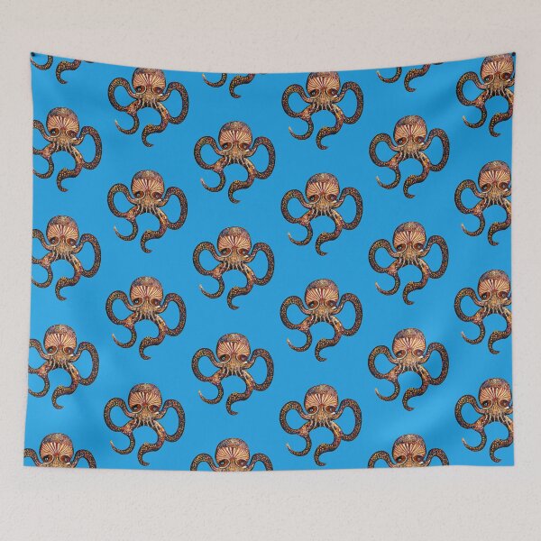 Item preview, Weird Octopus Demon, cute,  Abstract Occult Retro Surrealism designed and sold by MoreMachine.