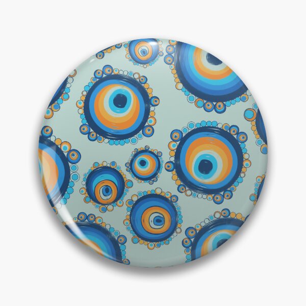 Item preview, Mediterranean Greek Blue Evil Eye Protection Pattern - Evil Eye Amulets designed and sold by antevasinart.