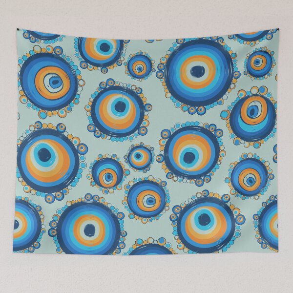 Item preview, Mediterranean Greek Blue Evil Eye Protection Pattern - Evil Eye Amulets designed and sold by antevasinart.