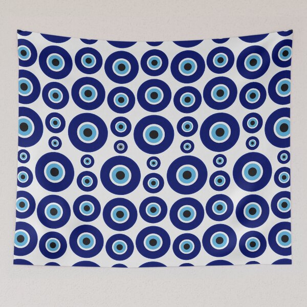 Item preview, Mediterranean Greek Blue Evil Eye Protection Pattern - Evil Eye Amulets designed and sold by antevasinart.