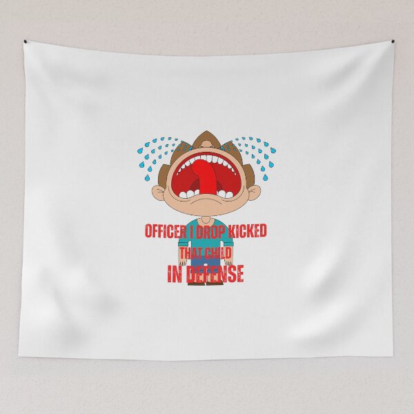 Item preview, officer i drop kicked that child in self defence designed and sold by Soofingscapes.