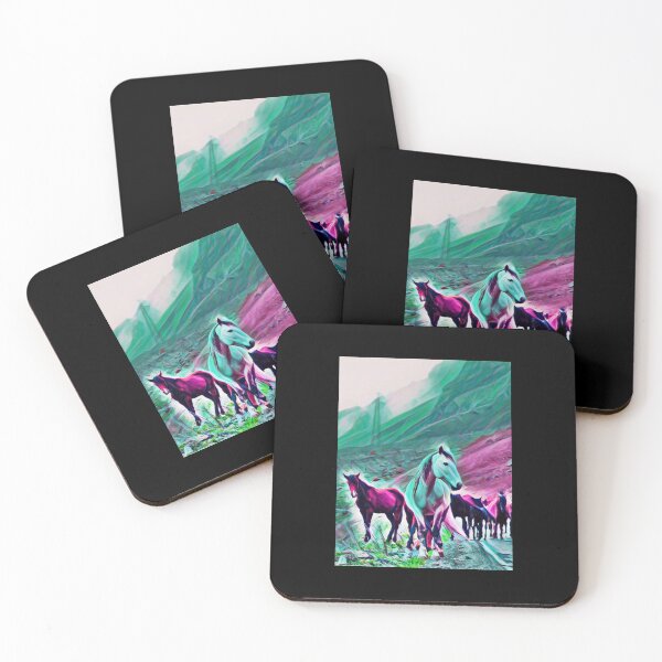 Item preview, Mustangs On Road Mountains designed and sold by teewearstyle.