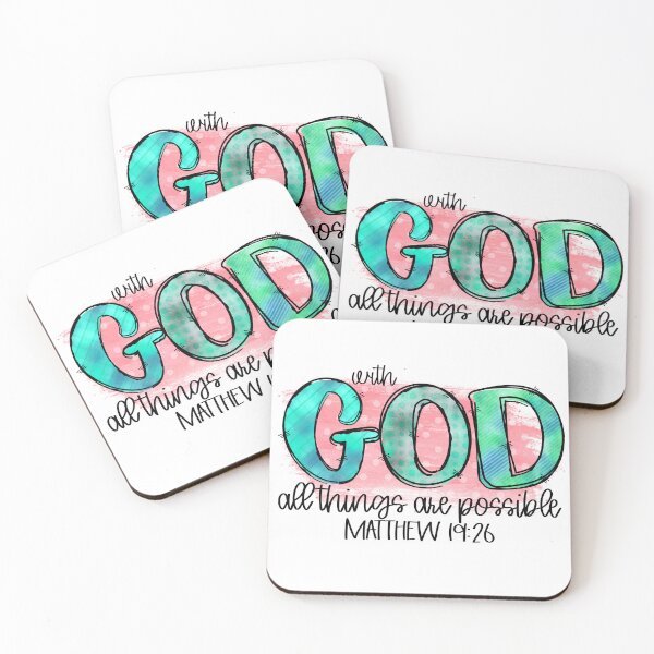 Item preview, Matthew 19:26 | Bible Verse | With God All Things Are Possible designed and sold by NobleForte.