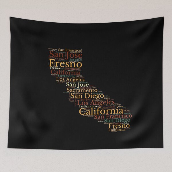 Item preview, California Map and Cities  designed and sold by labatchino10.