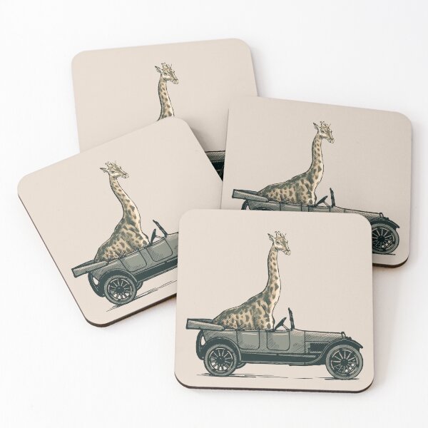 Item preview, giraffe in an old car designed and sold by Ztudio.