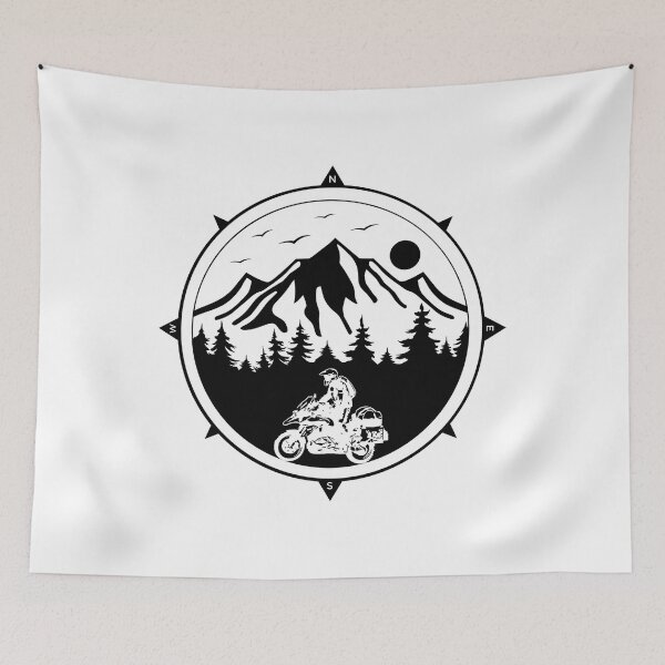 Item preview, Adventure Motorcycle Biker Off Road Rider Mountain Travel Compass ADV designed and sold by Vrabis.