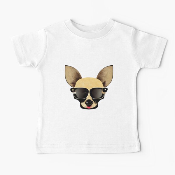 Cool Chihuahua Dog Wearing Sunglasses Baby T-Shirt