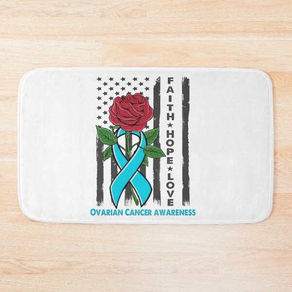 Item preview, Faith Hope Love Ovarian Cancer Awareness American Flag designed and sold by Kohend.