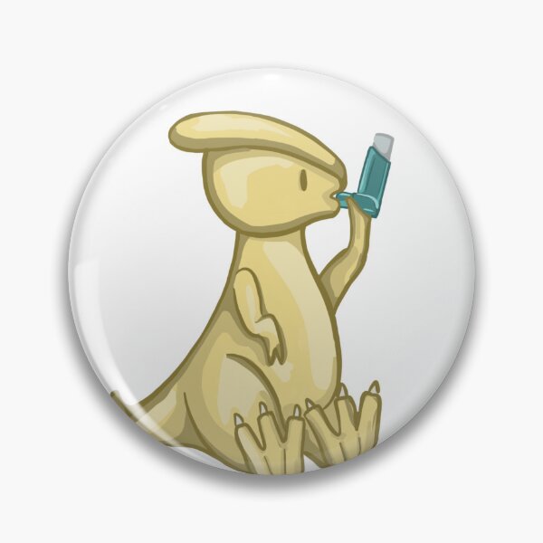 Item preview, Yellow Dinosaur with Inhaler designed and sold by InclusiveDinos.