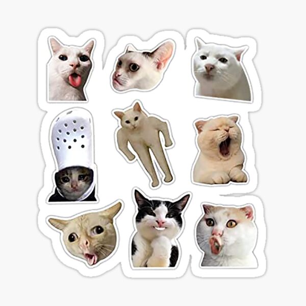 Meme Cats Pack Sticker For Sale By Creativity Star Redbubble