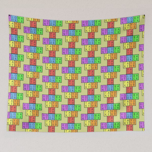 Item preview, Don't look back, take your path - Upside down Pyramid - Pastel colors - Violet to red - Gray text designed and sold by RainbowWordLand.