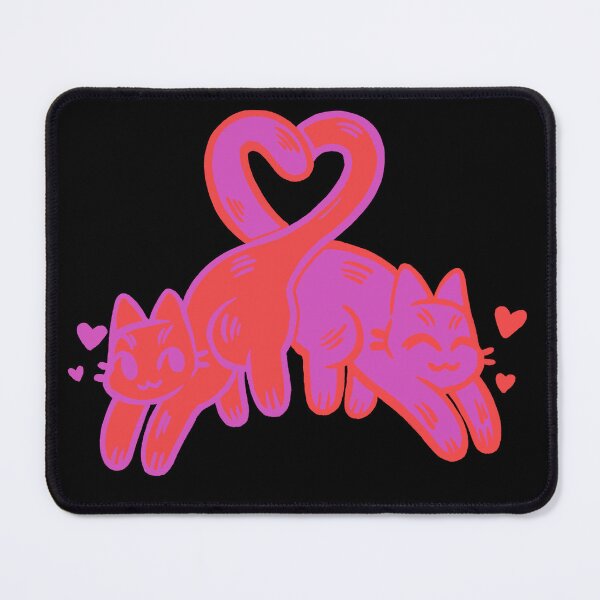 Item preview, Pink and red love cats designed and sold by PeachieCenzie.