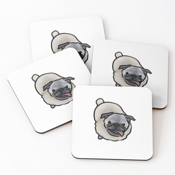 Item preview, pug sticker designed and sold by DoggyDoodles-.