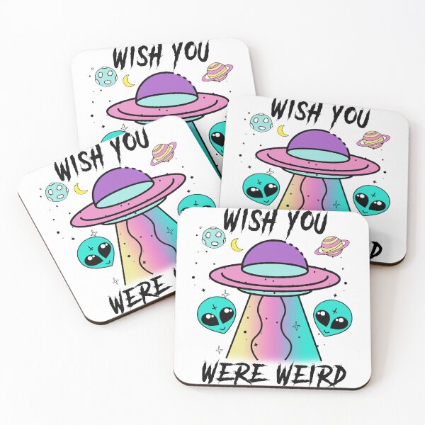 Item preview, I Wish You Were Weird Funny Alien Design designed and sold by ThisIsMugLife.