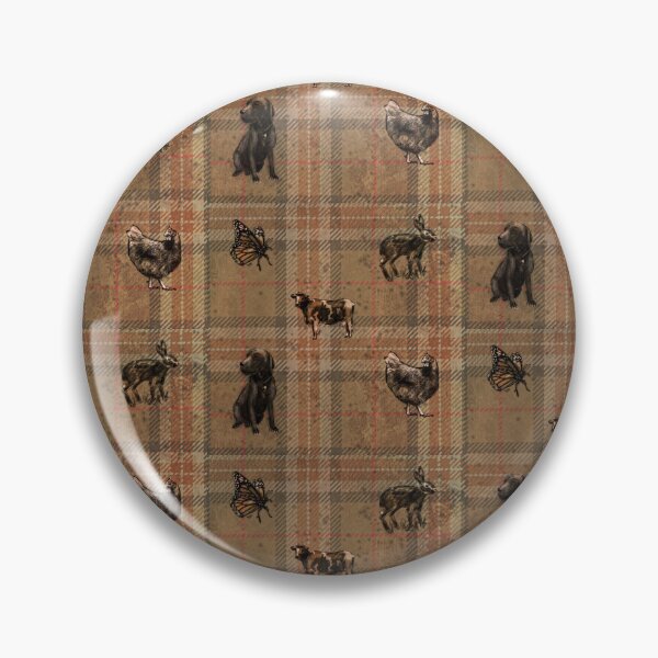 Item preview, Farmyard Vintage Sketch Tartan designed and sold by EternaLetizia.