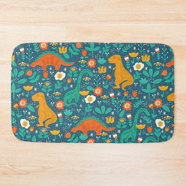 Item preview, Folk Floral Dinosaurs - Primary designed and sold by latheandquill.