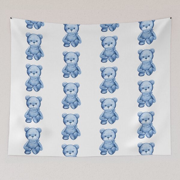 Item preview, Nursery Teddy Bear in Blue designed and sold by KVDcreations.