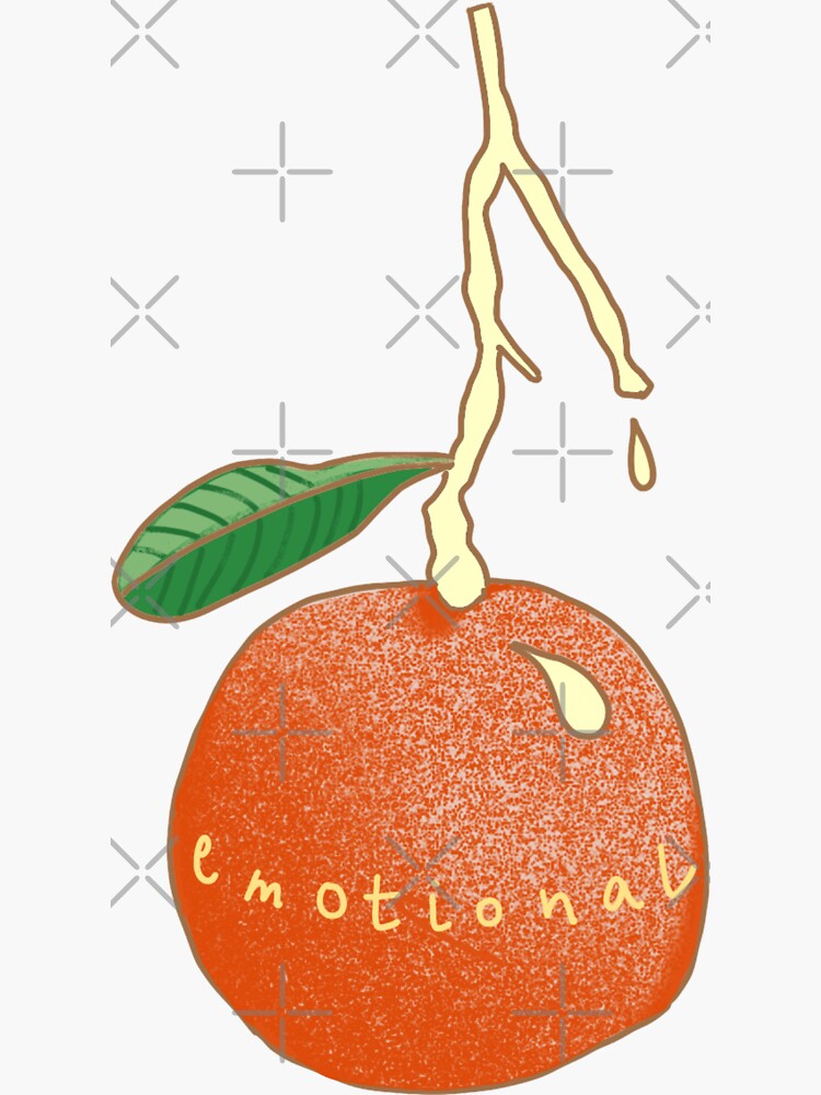 "emotional oranges " Sticker for Sale by purpletouch Redbubble