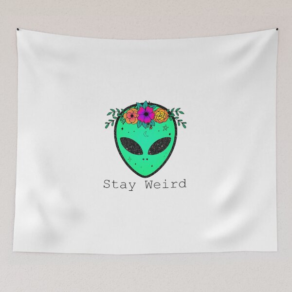 Item preview, Stay Weird Alien Flower Crown designed and sold by ThisIsMugLife.