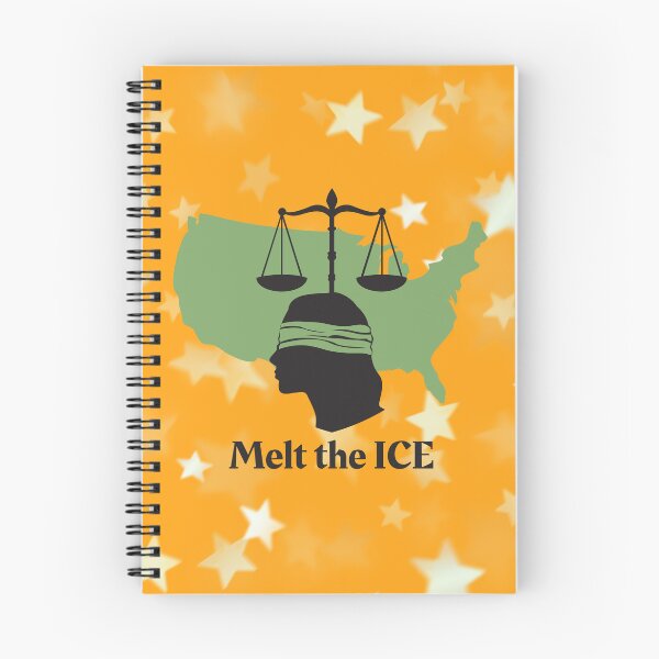 Item preview, "Melt the ICE" Lady Justice map of USA designed and sold by Write-to-Rebel.