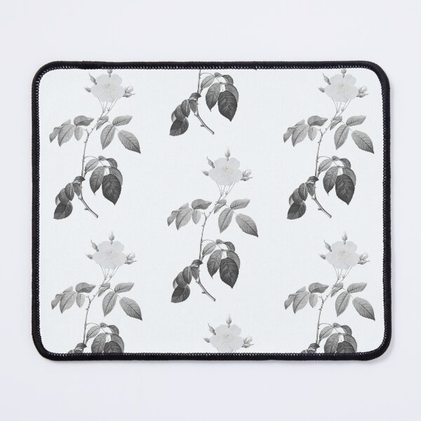 Item preview, Big Leaved Climbing Rose Flower, Alternative Illustration - Grey and White Rose designed and sold by DaphneKstudio .