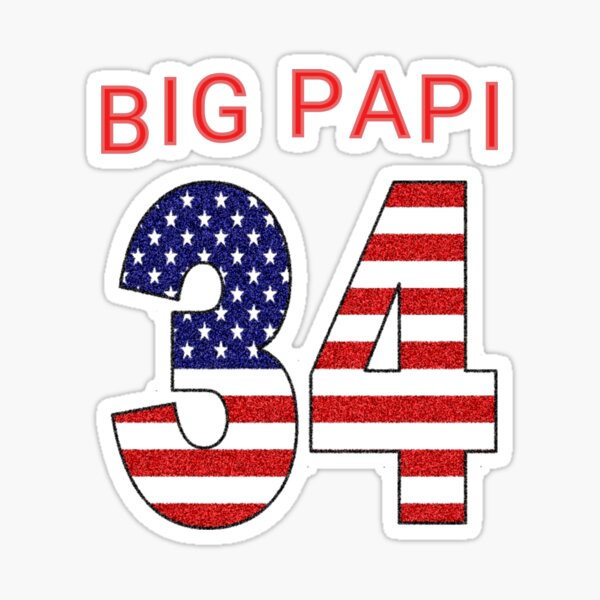 David Ortiz hall of fame big papi  Sticker for Sale by Lassen10