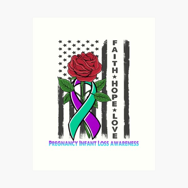 Item preview, Faith Hope Love Pregnancy Infant Loss Awareness American Flag designed and sold by Kohend.