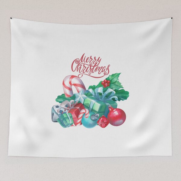 Item preview, Watercolor Christmas Presents, Vintage Ornaments and Berries designed and sold by silviaol.
