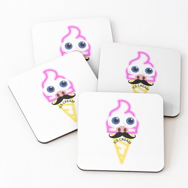 Item preview, Neon Ice Cream Mascot designed and sold by ami.creations.