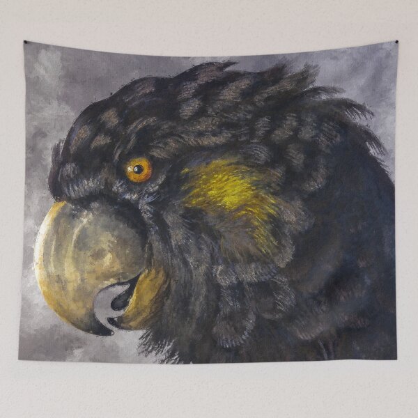 Item preview, Australian Banksian Black Cockatoo, Calyptorhynchus Banksii, Red Tailed Black Cockatoo, Australian Large Bird designed and sold by Paintcorner.