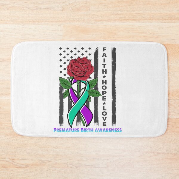 Item preview, Faith Hope Love Premature Birth Awareness American Flag designed and sold by Kohend.