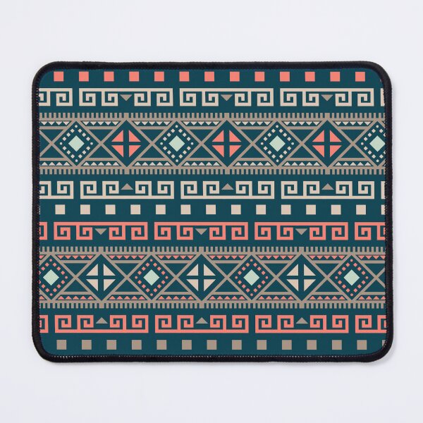 Item preview, Geometric Triangles Compilation in Rose Gold, Aqua and Blue - Multicolor Boho Motif designed and sold by Yeldiz.