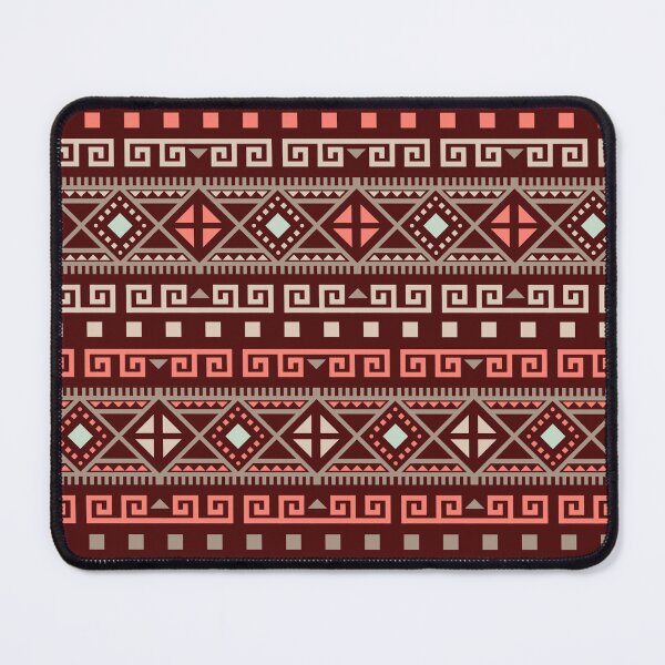 Item preview, Geometric Triangles Compilation in Rose Gold, Aqua and Dark Red - Multicolor Boho Motif designed and sold by Yeldiz.